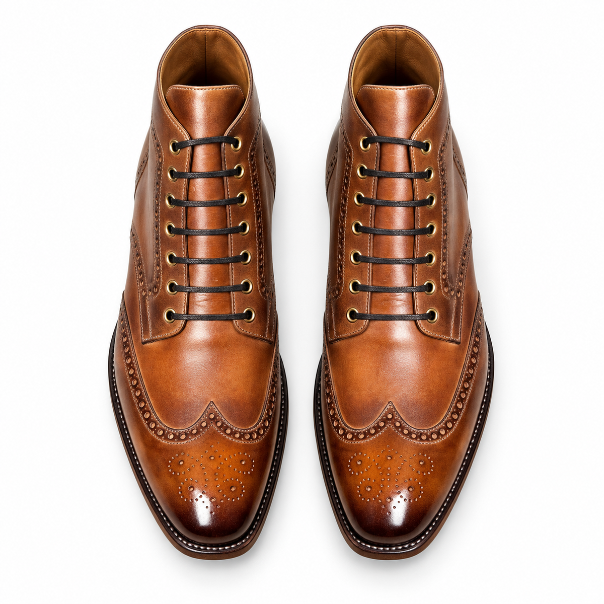 FEDERICO™ | Stivali Brogue Lancaster in Marrone Brunito