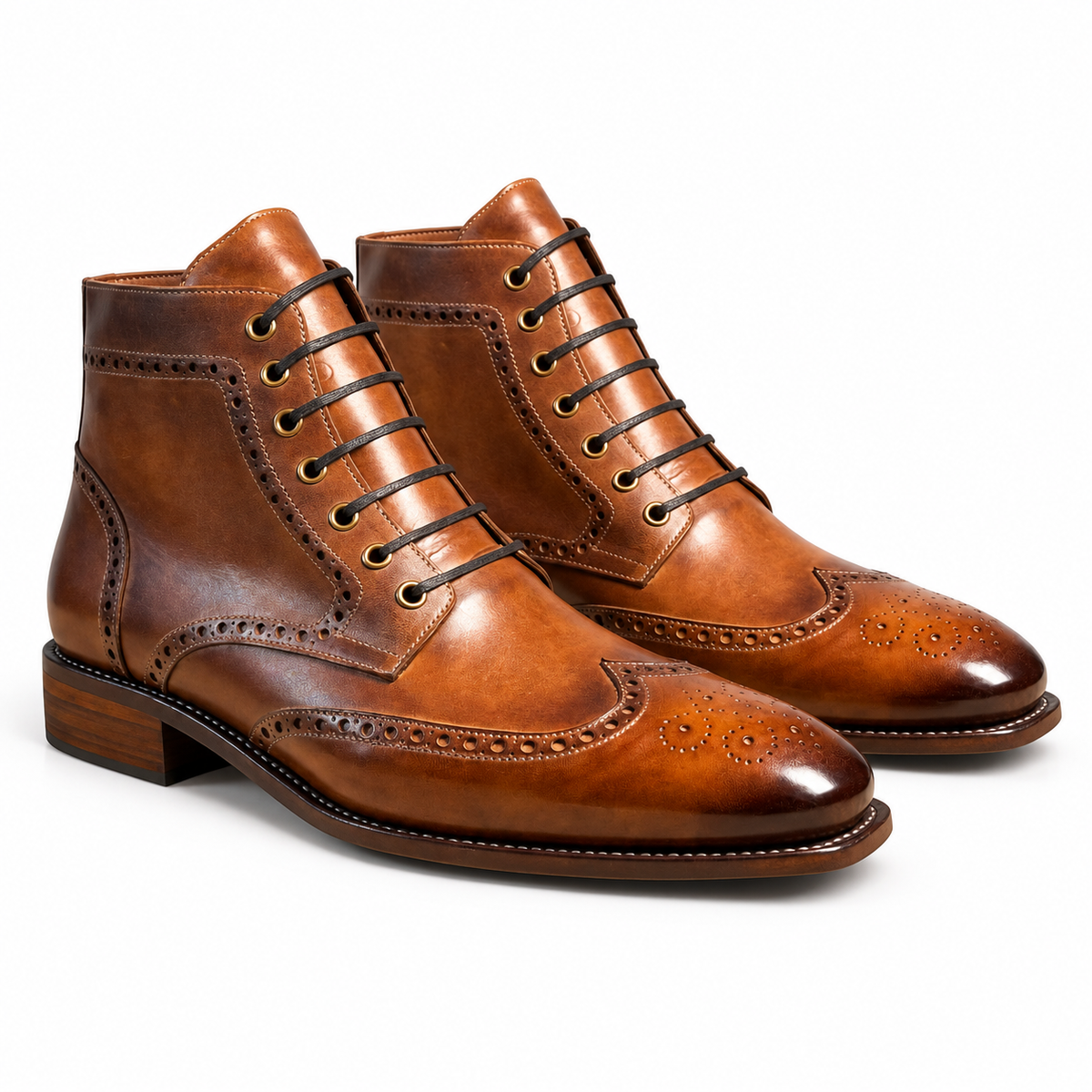 FEDERICO™ | Stivali Brogue Lancaster in Marrone Brunito