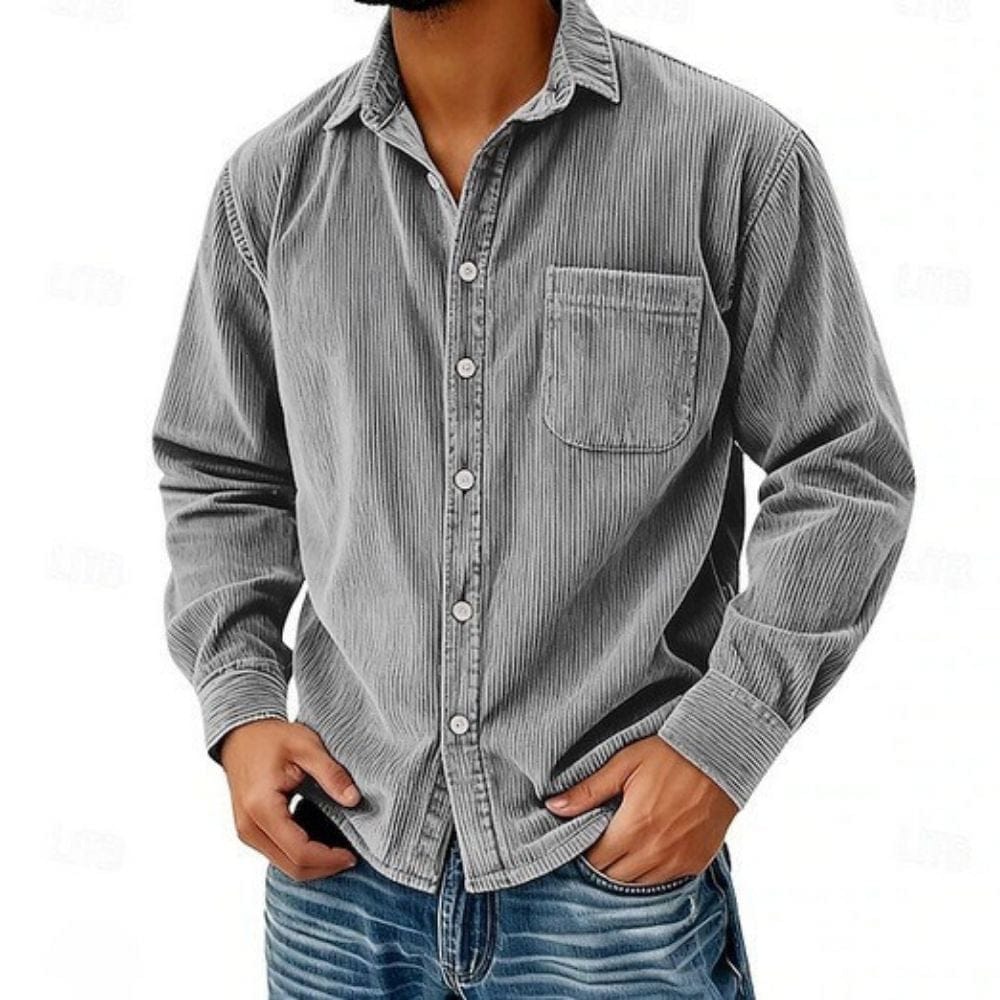 FEDERICO™ | Camicia lunga in velluto a coste