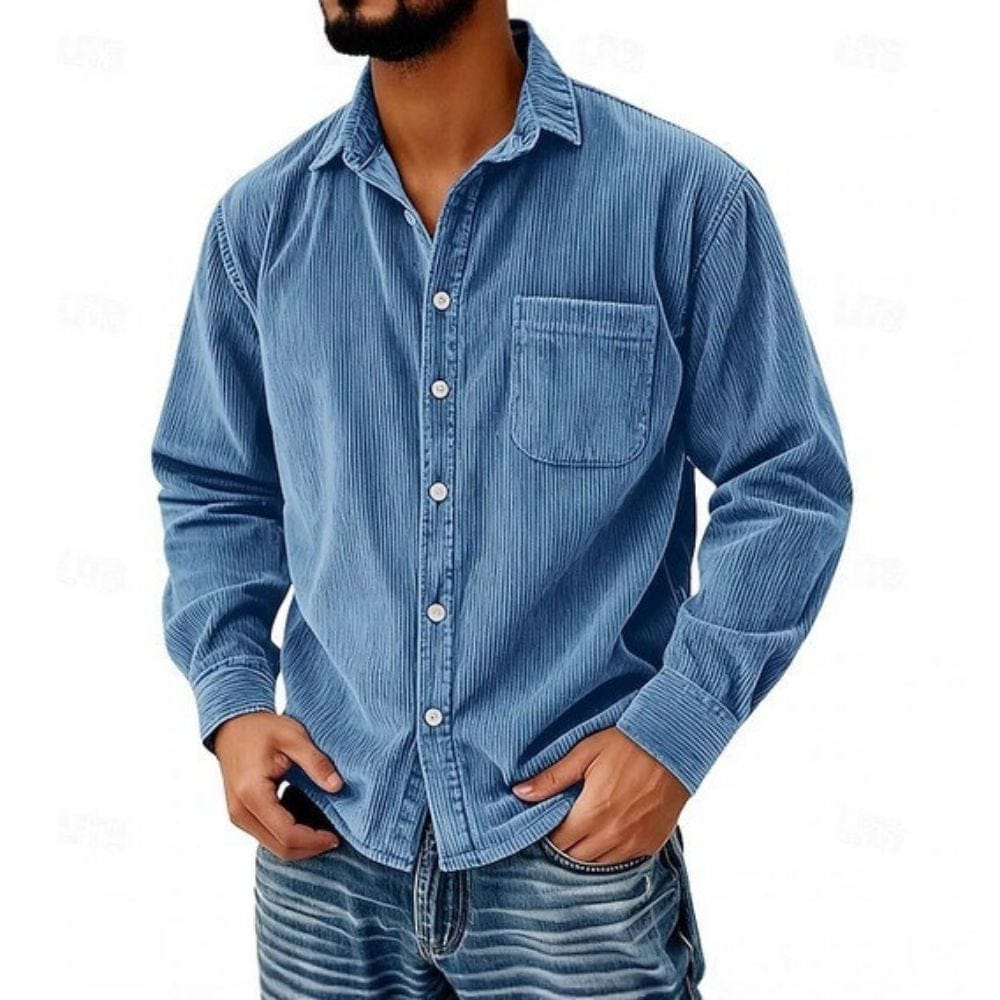FEDERICO™ | Camicia lunga in velluto a coste