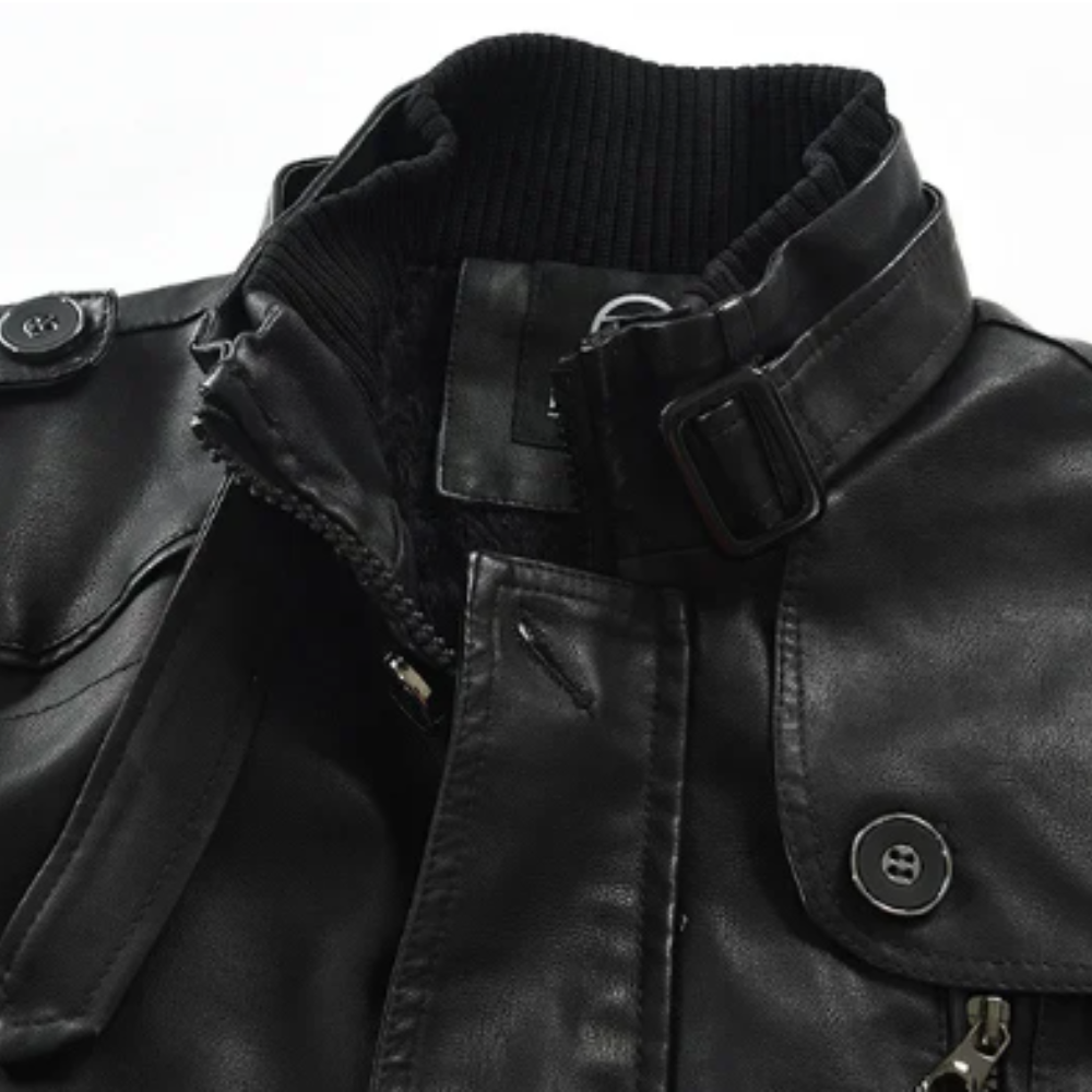 FEDERICO™ | Elegante giacca biker lunga in pelle