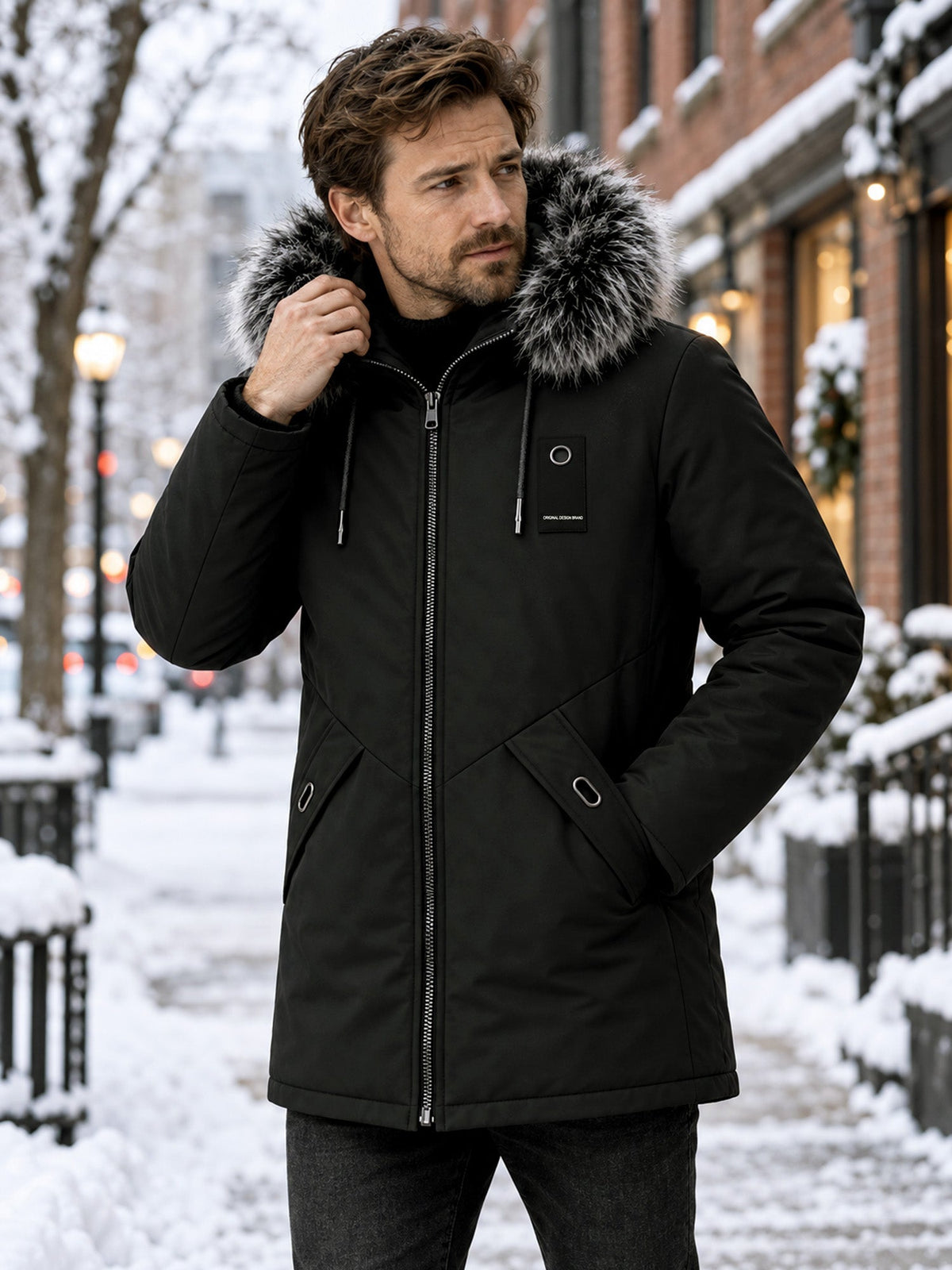 FEDERICO™ | Giacca parka termica antivento da uomo, di media lunghezza, con cappuccio