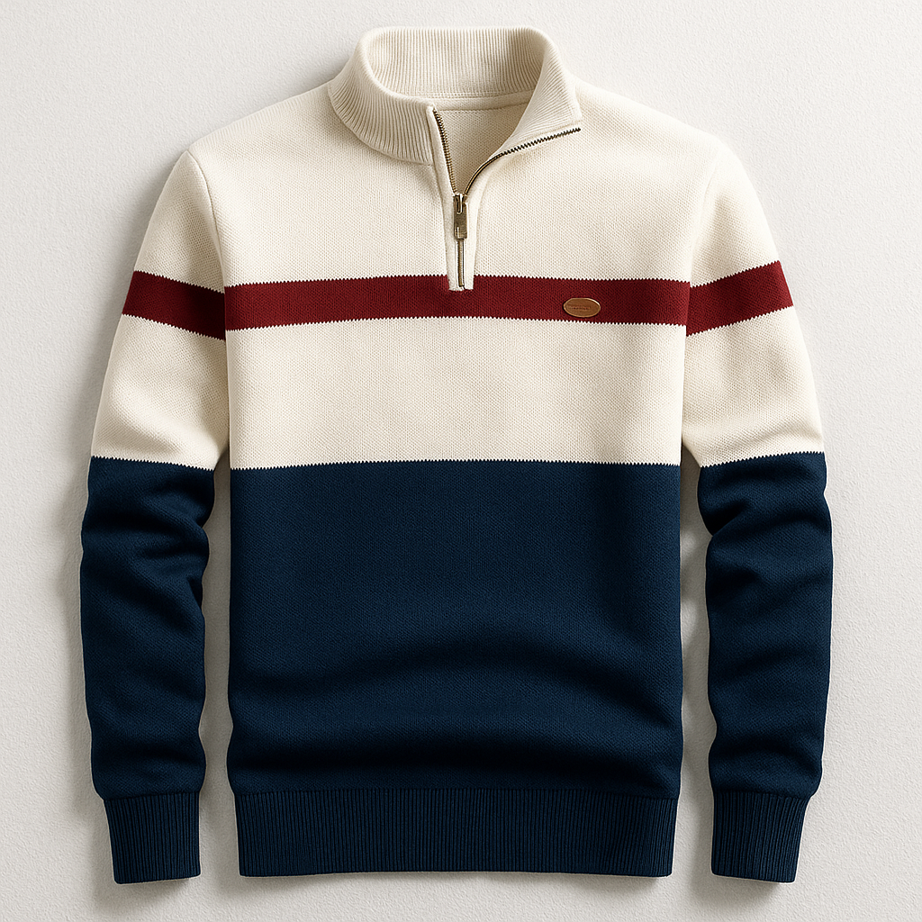 FEDERICO™ | Maglia a maniche lunghe con collo a zip