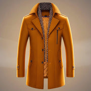 FEDERICO™ | Cappotto uomo in pura lana vergine – sciarpa removibile
