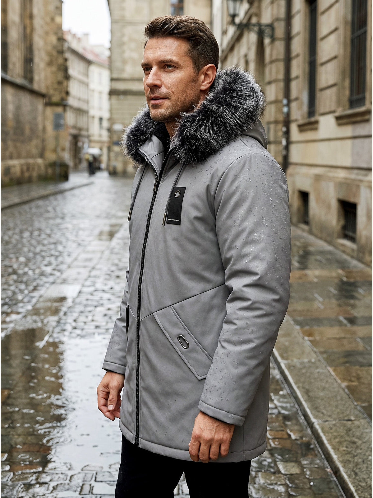 FEDERICO™ | Giacca parka termica antivento da uomo, di media lunghezza, con cappuccio