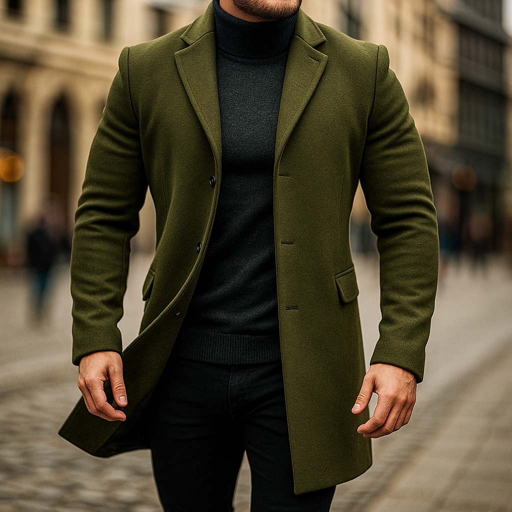 FEDERICO™ | Cappotto trench in lana da uomo