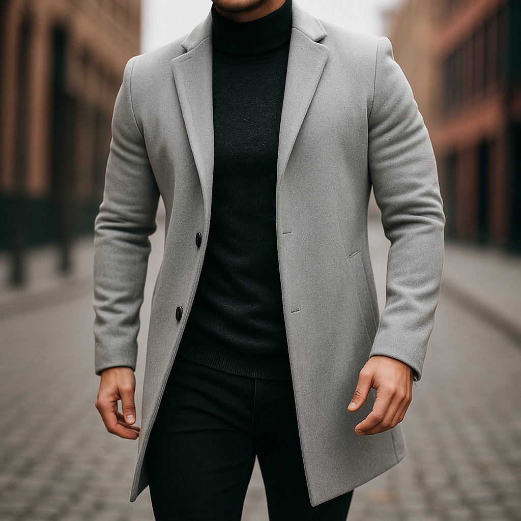 FEDERICO™ | Cappotto trench in lana da uomo