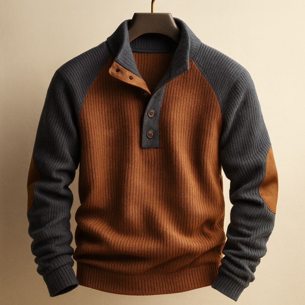 FEDERICO™ | Maglione Henley a trecce