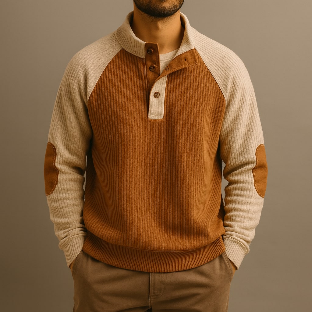 FEDERICO™ | Maglione Henley a trecce