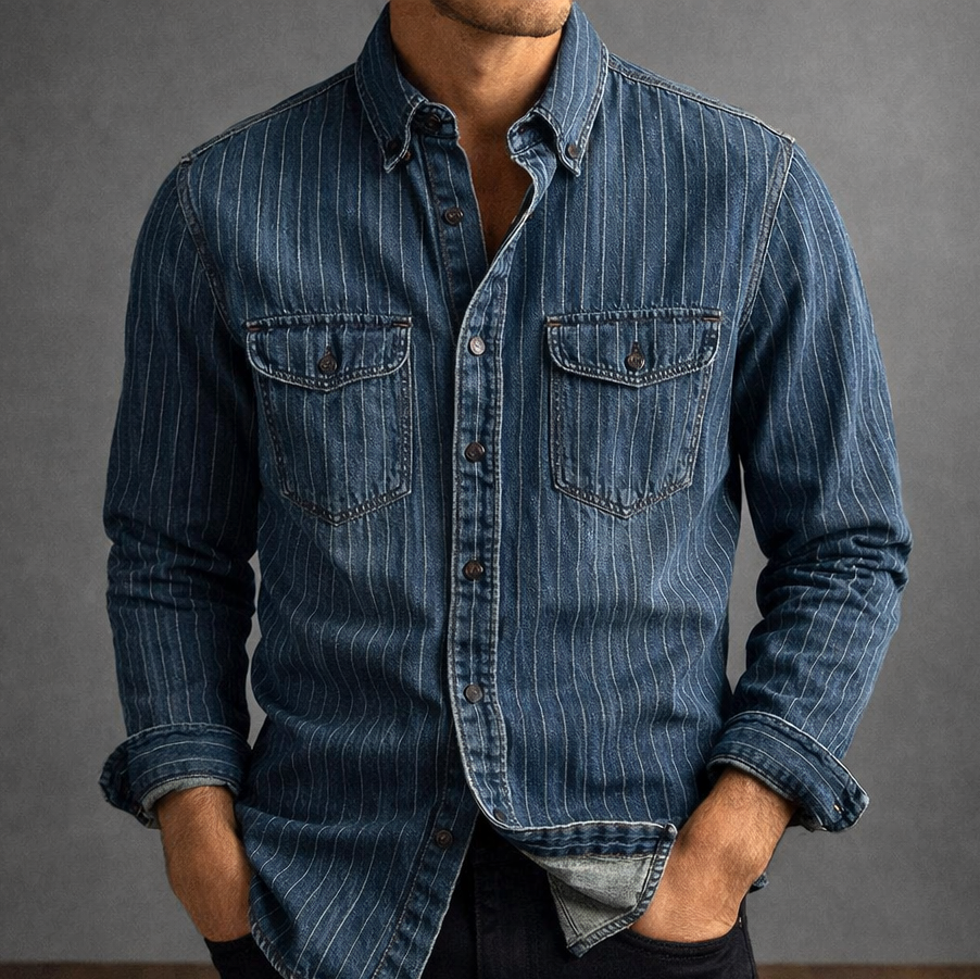 FEDERICO™ | Camicia a maniche lunghe a righe