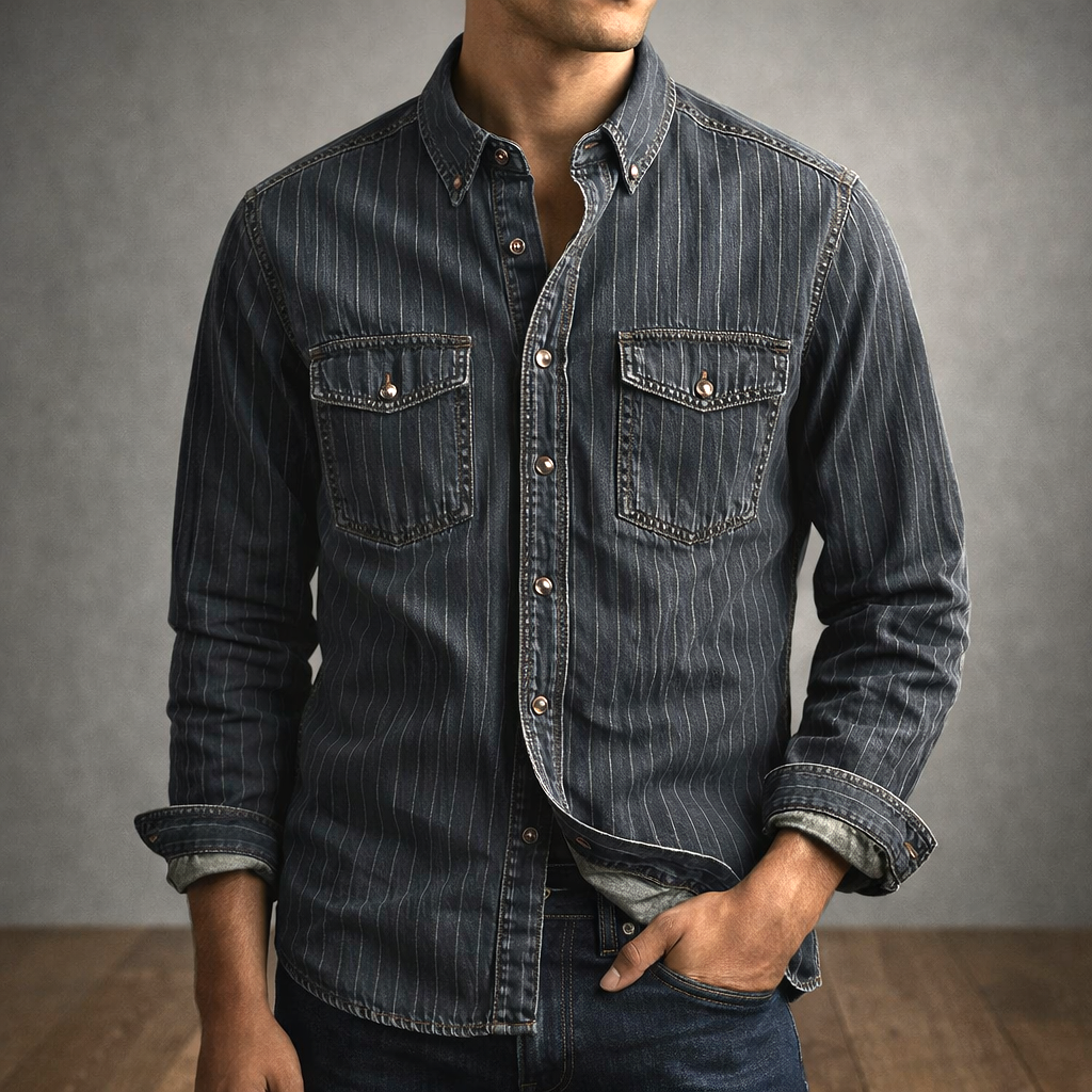 FEDERICO™ | Camicia a maniche lunghe a righe