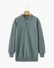 FEDERICO™ | Polo in cashmere uomo – 100% cashmere, colletto classico