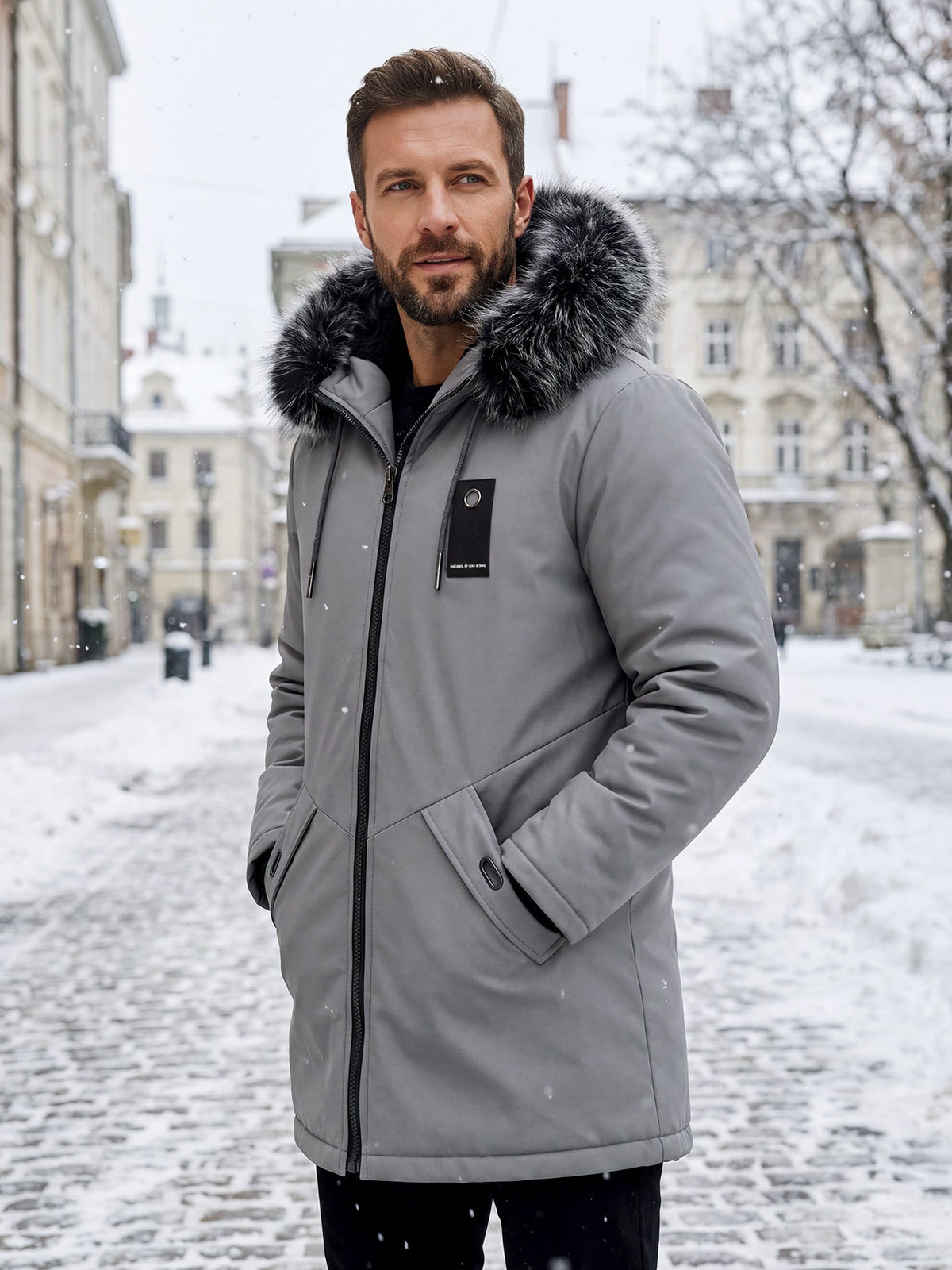 FEDERICO™ | Giacca parka termica antivento da uomo, di media lunghezza, con cappuccio