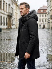 FEDERICO™ | Giacca parka termica antivento da uomo, di media lunghezza, con cappuccio