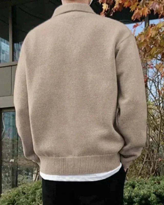 FEDERICO™ | Mezza zip in lana con bottoni