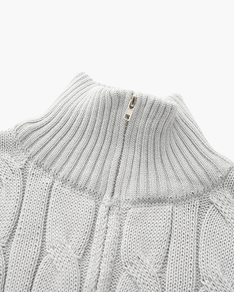 FEDERICO™ | COTONE CON ZIP A METÀ
