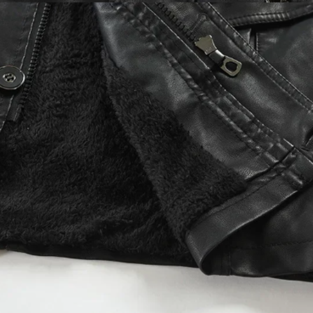 FEDERICO™ | Elegante giacca biker lunga in pelle