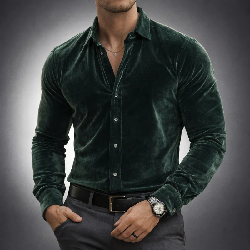 FEDERICO™ | Camicia in velluto a maniche lunghe