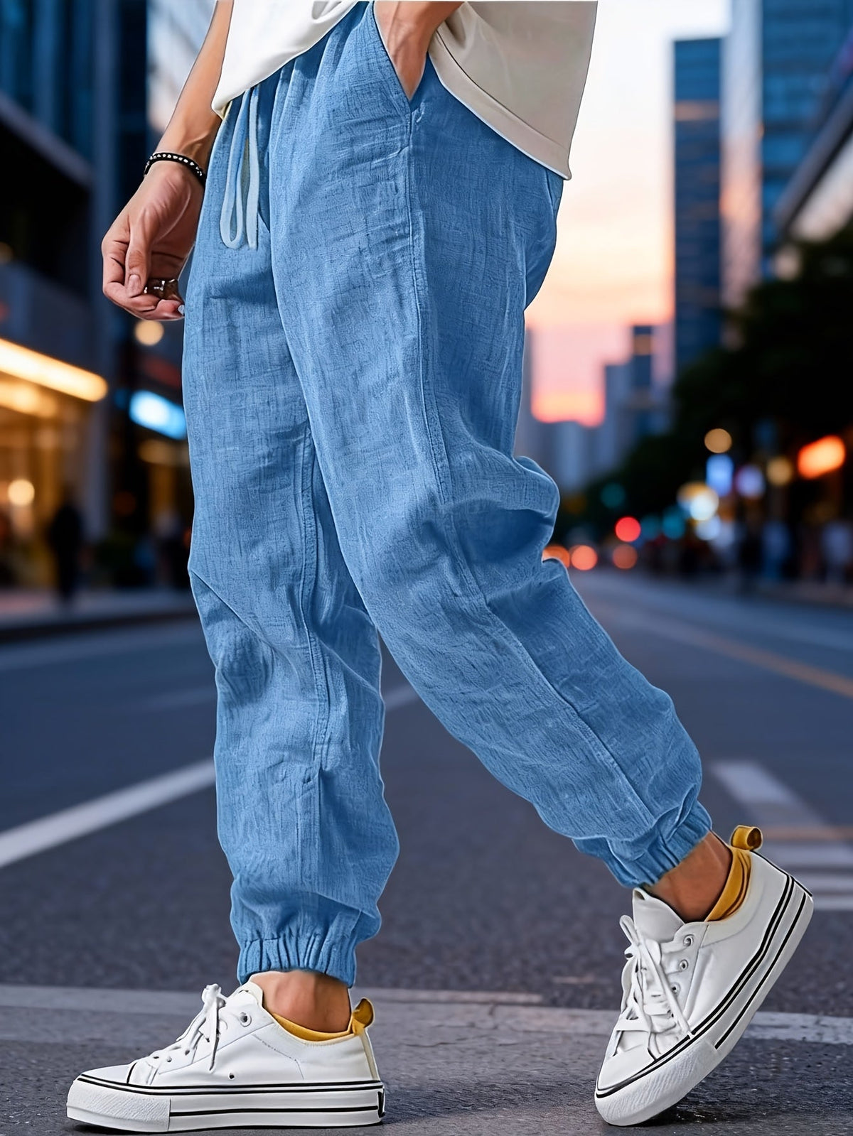 FEDERICO™ | Pantaloni dalla vestibilità ampia in tessuto intrecciato