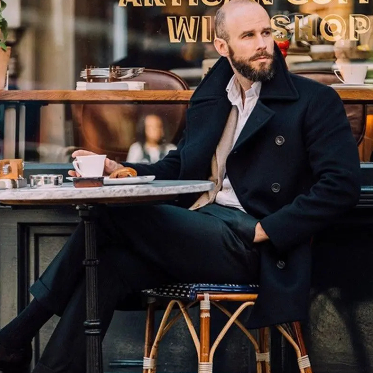 FEDERICO™ | Cappotto in lana modello pea coat