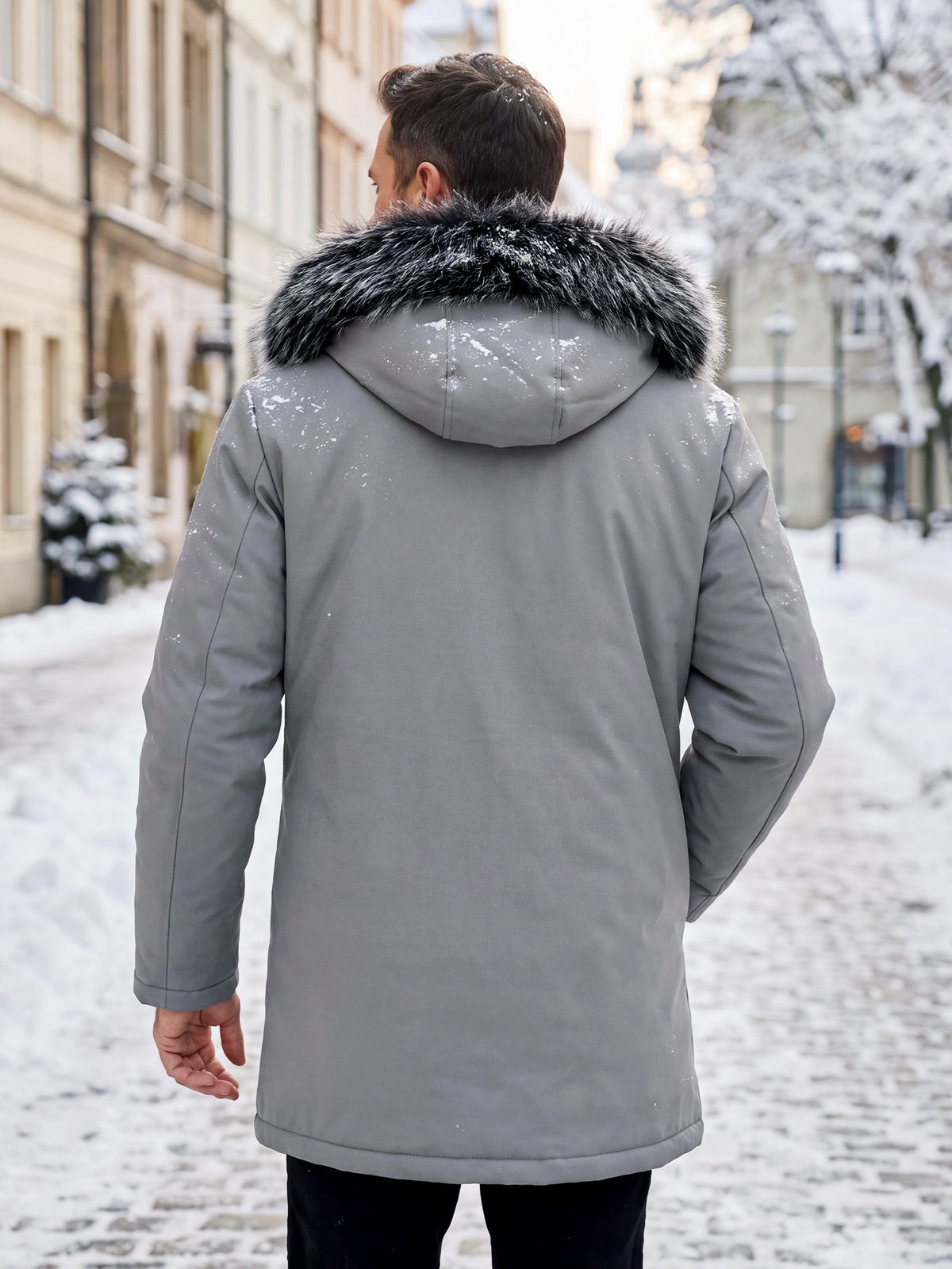 FEDERICO™ | Giacca parka termica antivento da uomo, di media lunghezza, con cappuccio
