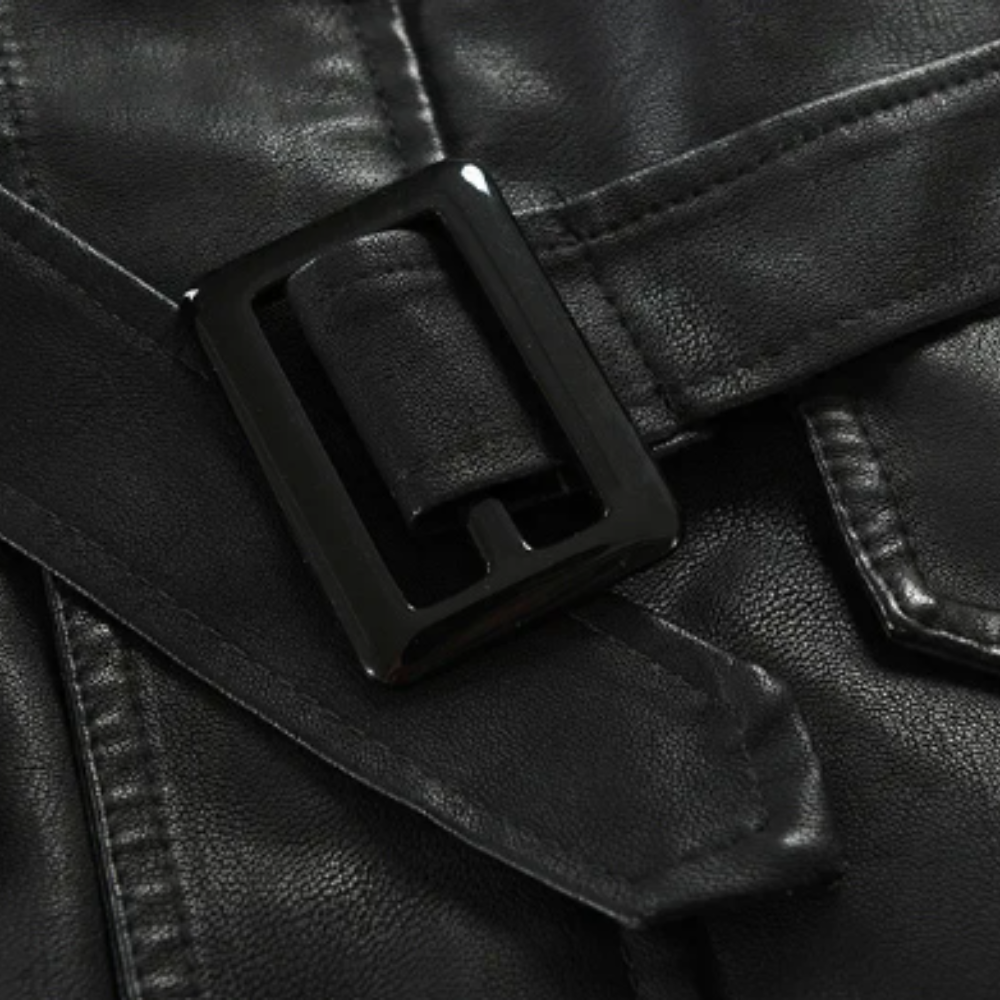 FEDERICO™ | Elegante giacca biker lunga in pelle