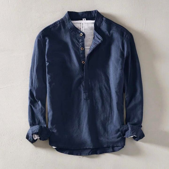 FEDERICO™ | Camicia a maniche corte senza colletto