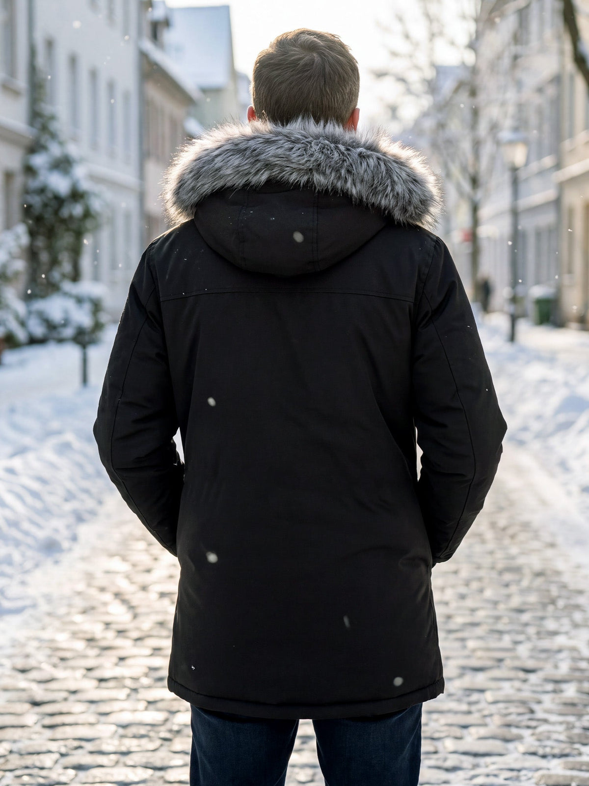 FEDERICO™ | Giacca parka termica antivento da uomo, di media lunghezza, con cappuccio