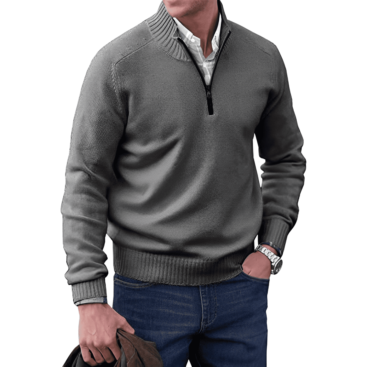 FEDERICO™ | Maglione a collo alto con cerniera