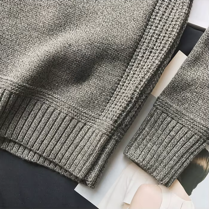 FEDERICO™ | Maglione uomo in lana e cotone – toppe sui gomiti