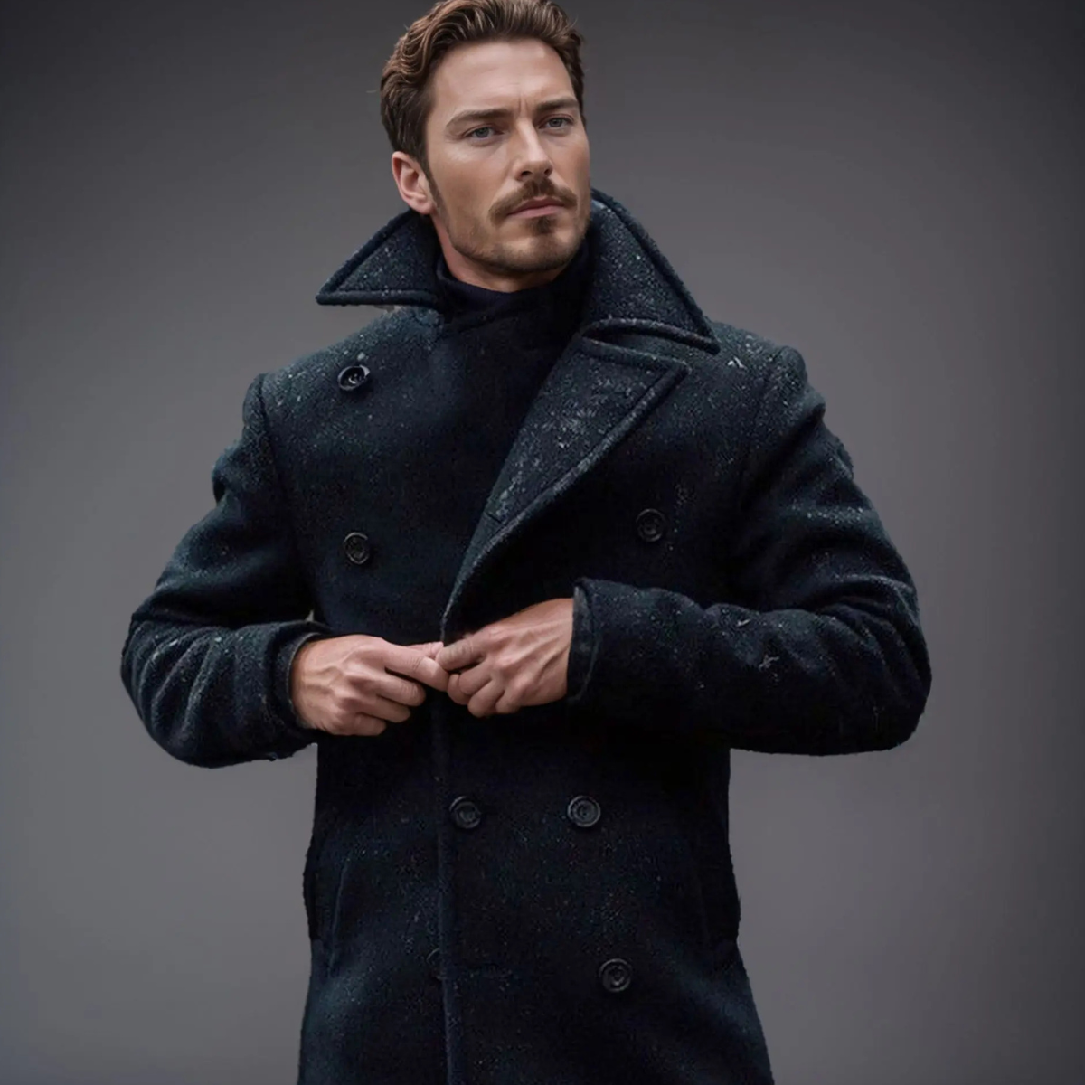 FEDERICO™ | Cappotto in lana modello pea coat
