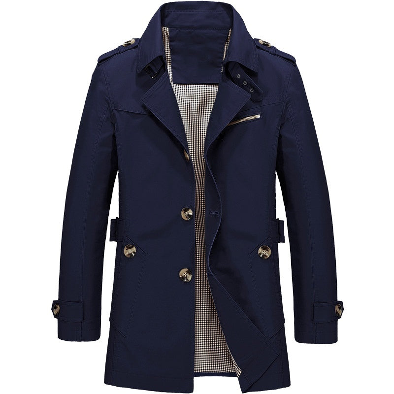 FEDERICO™ | Trench lungo da uomo con bottoni frontali