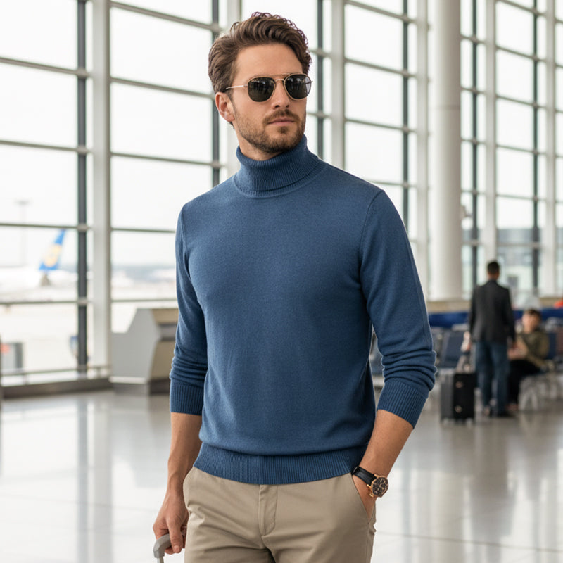 FEDERICO™ | Maglione Premium da Uomo a Collo Alto in Tinta Unita