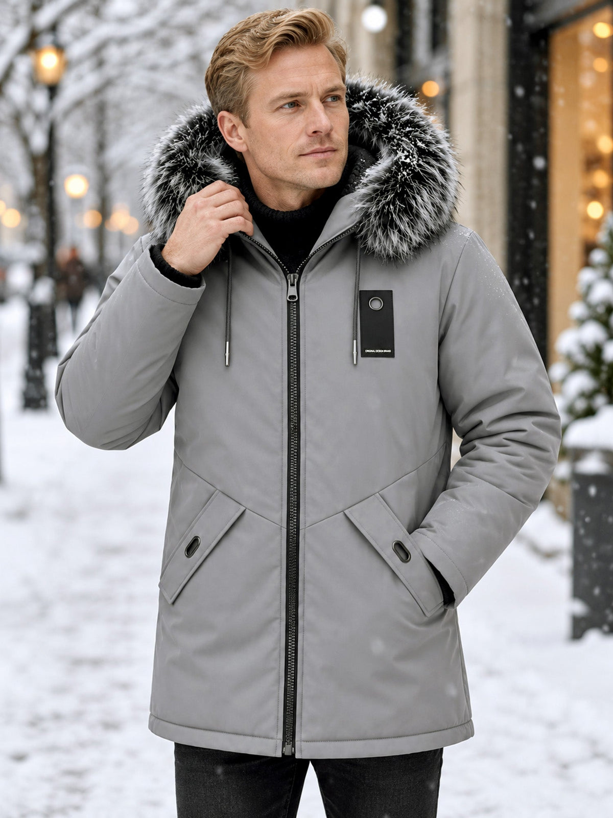 FEDERICO™ | Giacca parka termica antivento da uomo, di media lunghezza, con cappuccio