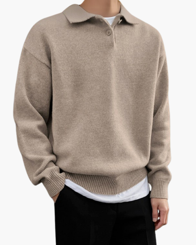 FEDERICO™ | Mezza zip in lana con bottoni