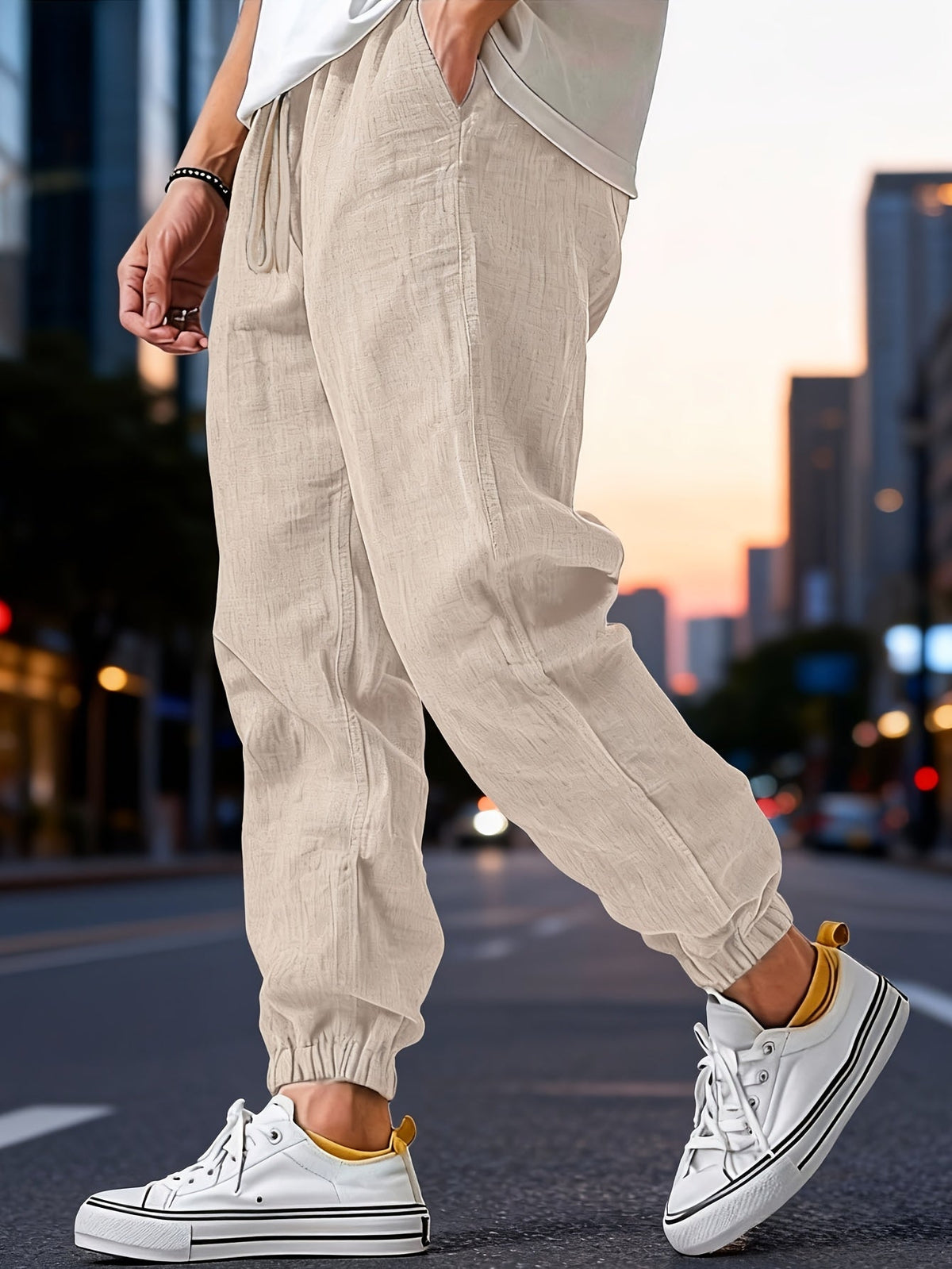 FEDERICO™ | Pantaloni dalla vestibilità ampia in tessuto intrecciato