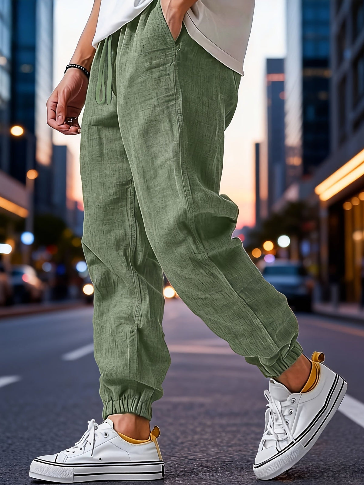 FEDERICO™ | Pantaloni dalla vestibilità ampia in tessuto intrecciato