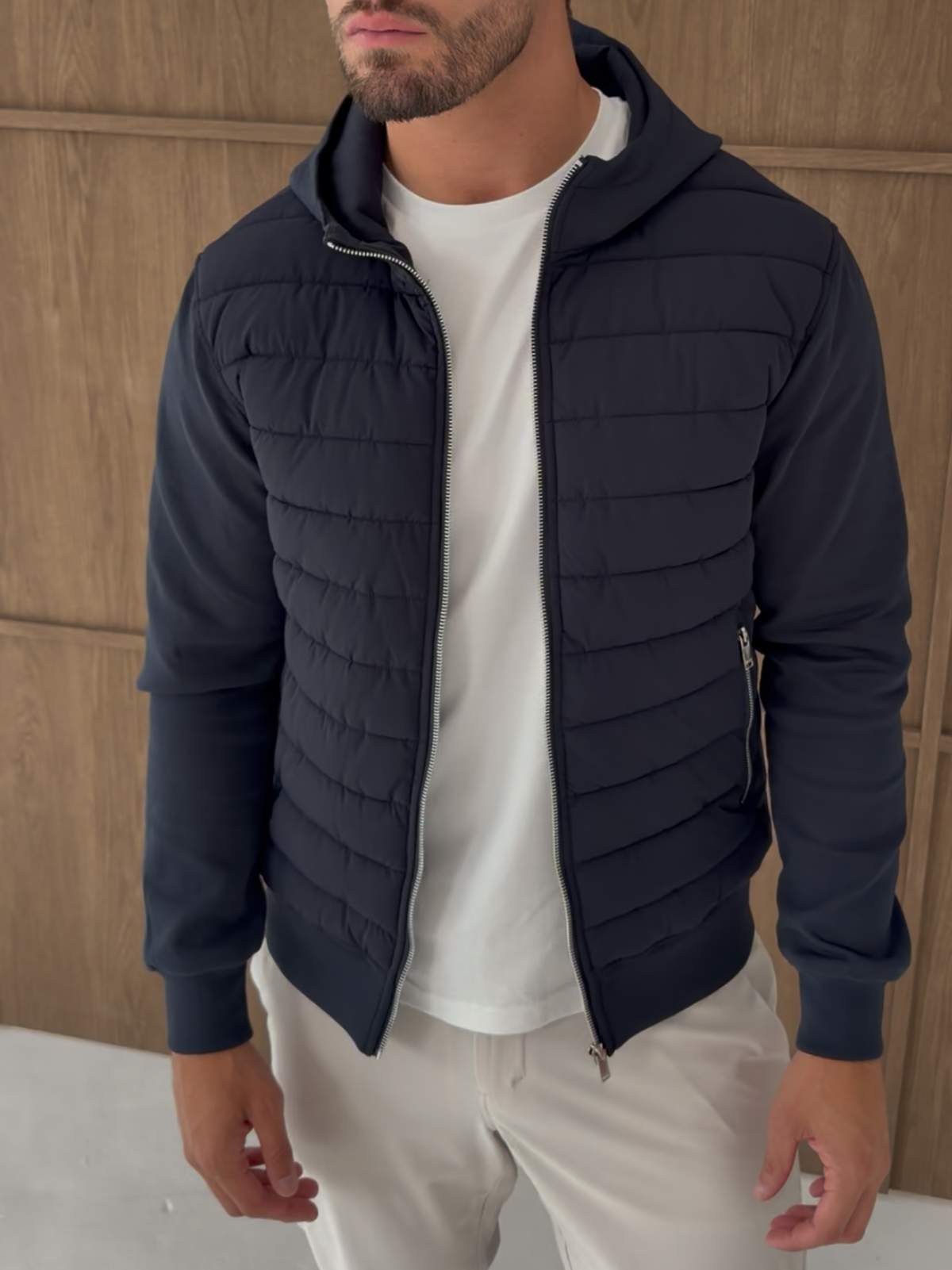 FEDERICO™ | Giacca ibrida trapuntata con cappuccio