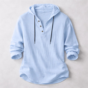 FEDERICO™ | Felpa con cappuccio in lino stile Henley
