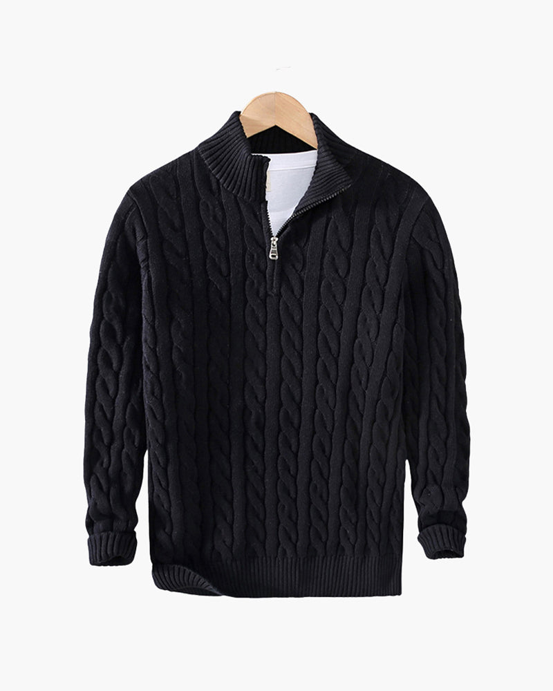 FEDERICO™ | COTONE CON ZIP A METÀ