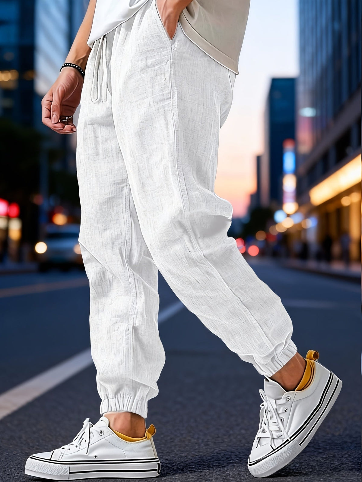 FEDERICO™ | Pantaloni dalla vestibilità ampia in tessuto intrecciato