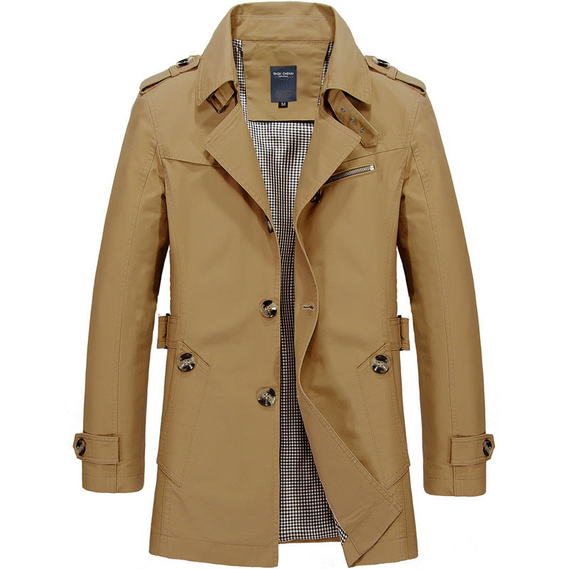 FEDERICO™ | Trench lungo da uomo con bottoni frontali