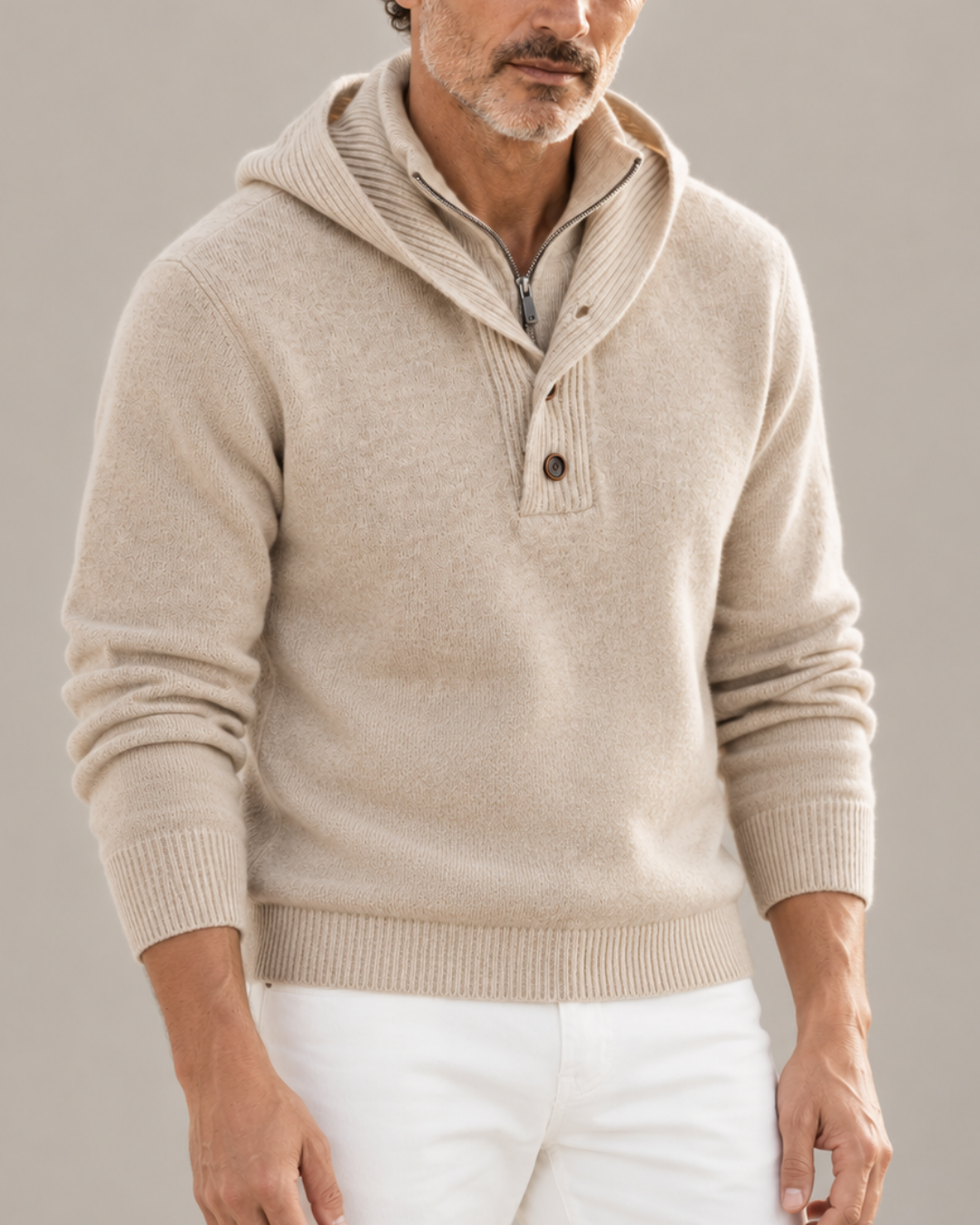 FEDERICO™ | Maglione Philip a collo alto con cappuccio