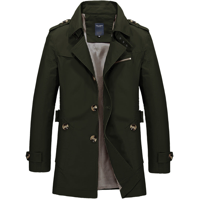 FEDERICO™ | Trench lungo da uomo con bottoni frontali