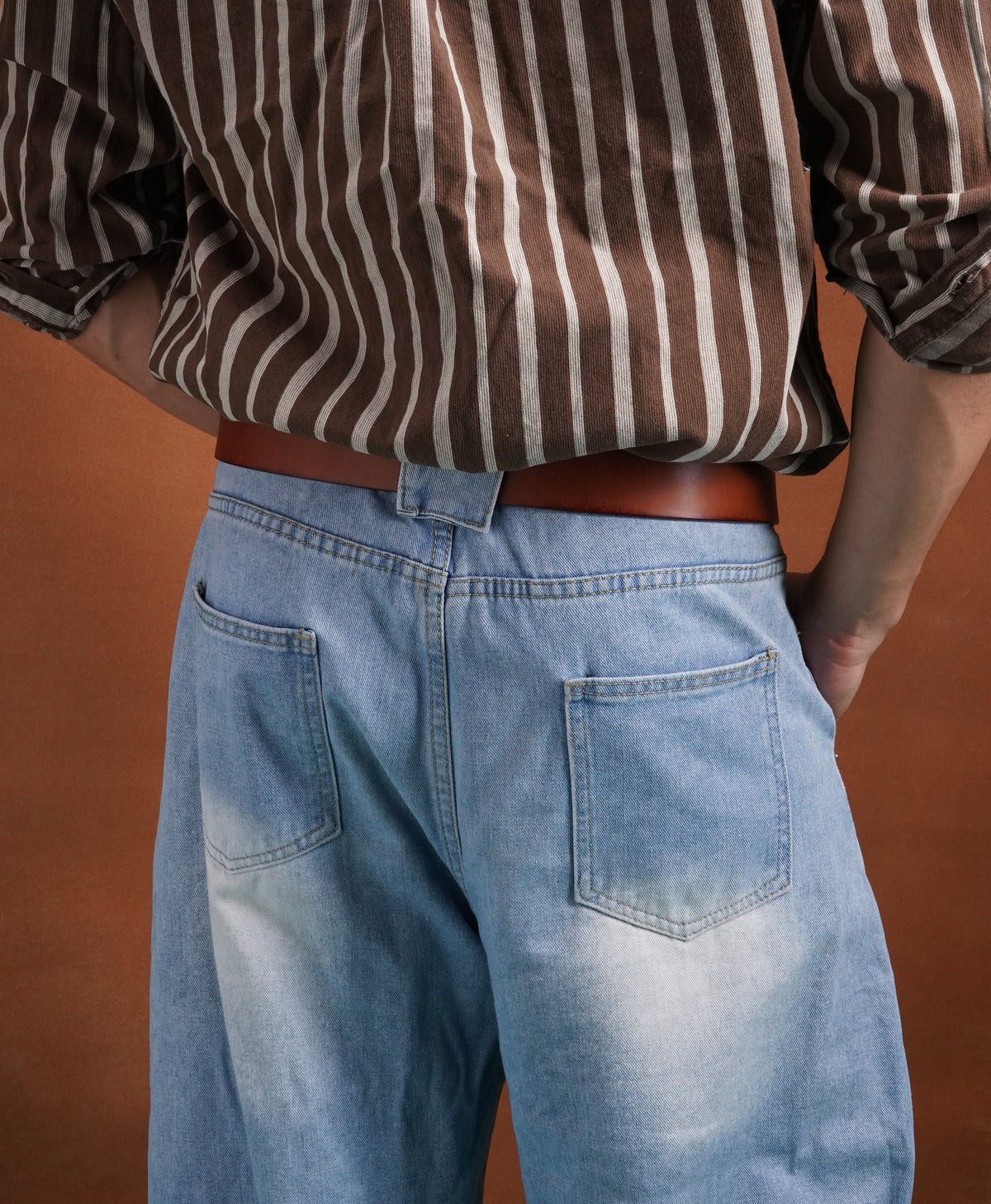FEDERICO™ | Cintura uomo in pelle vintage – fibbia in ottone anticato