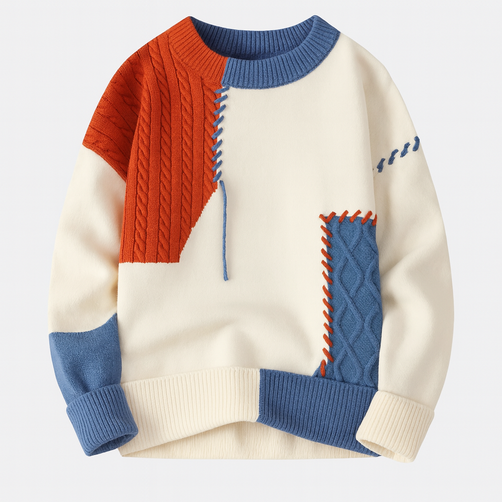 FEDERICO| MAGLIONE PATCHWORK DA UOMO