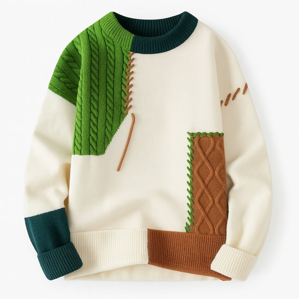 FEDERICO| MAGLIONE PATCHWORK DA UOMO