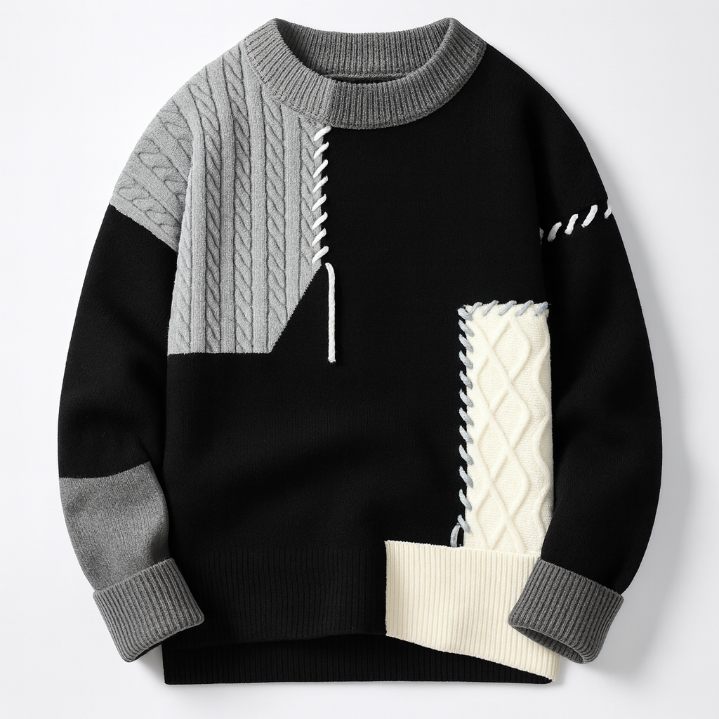 FEDERICO| MAGLIONE PATCHWORK DA UOMO