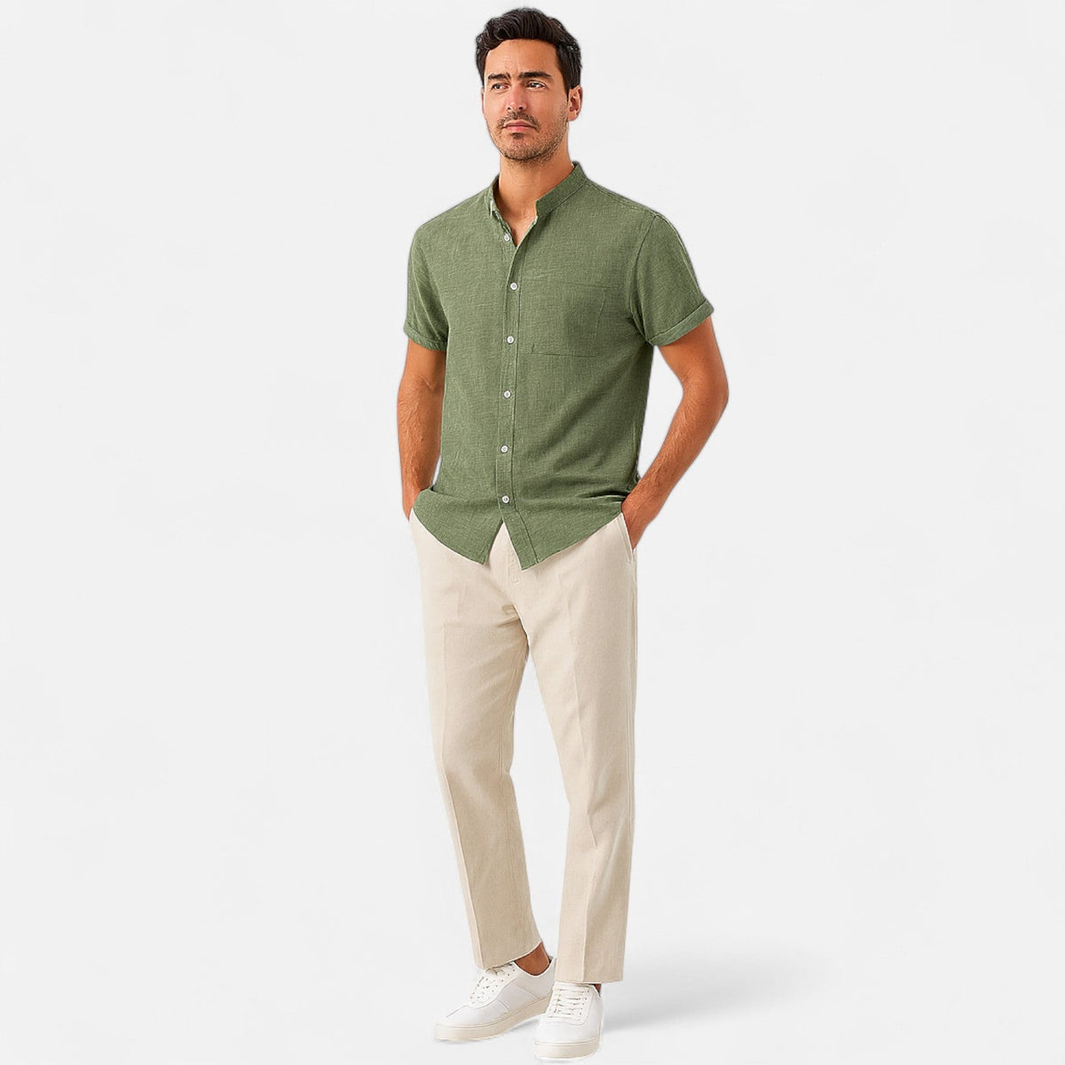 FEDERICO™ | Camicia a collo mandarino