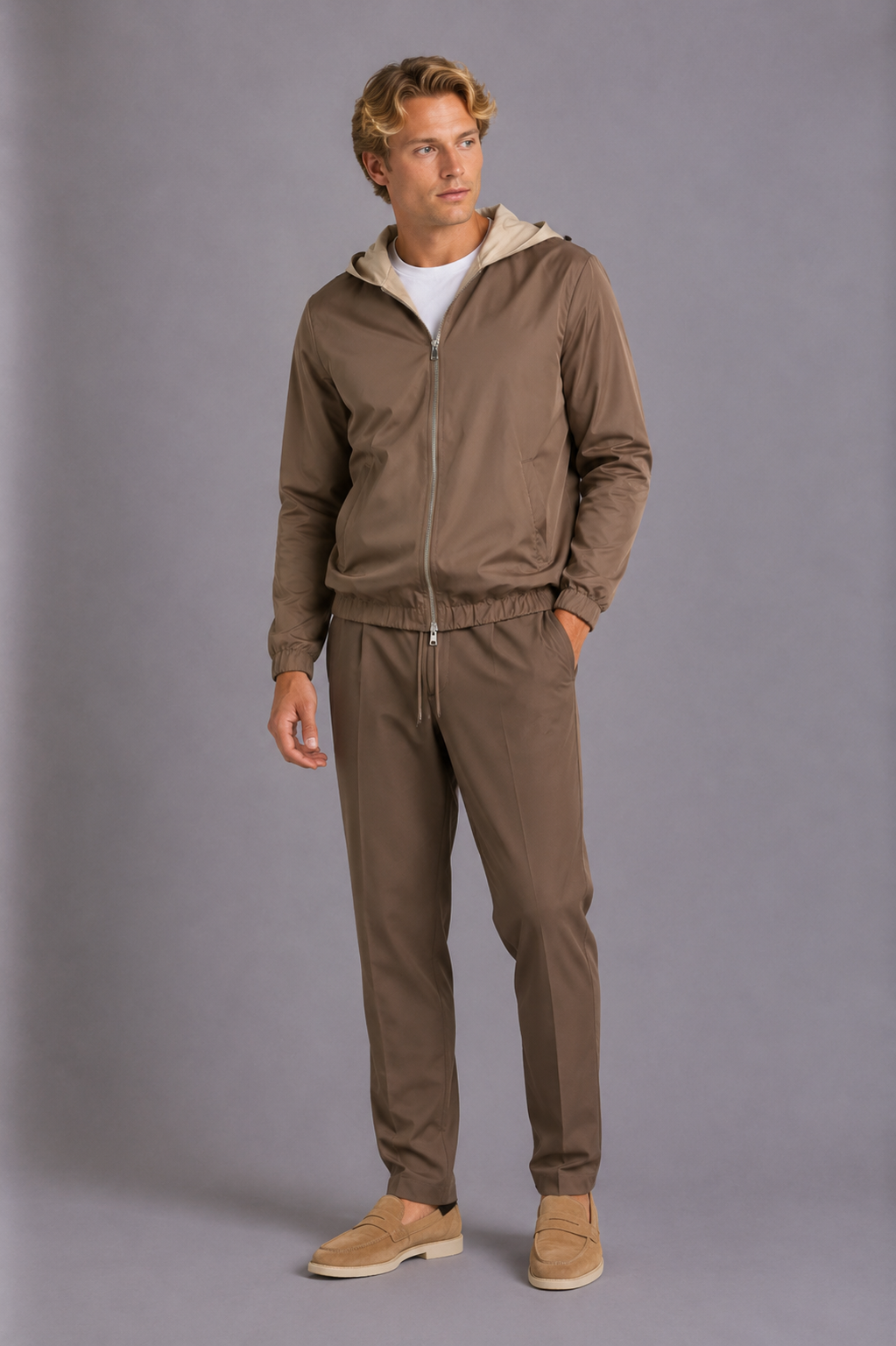 FEDERICO™ | Giacca con cappuccio Milano - Champagne